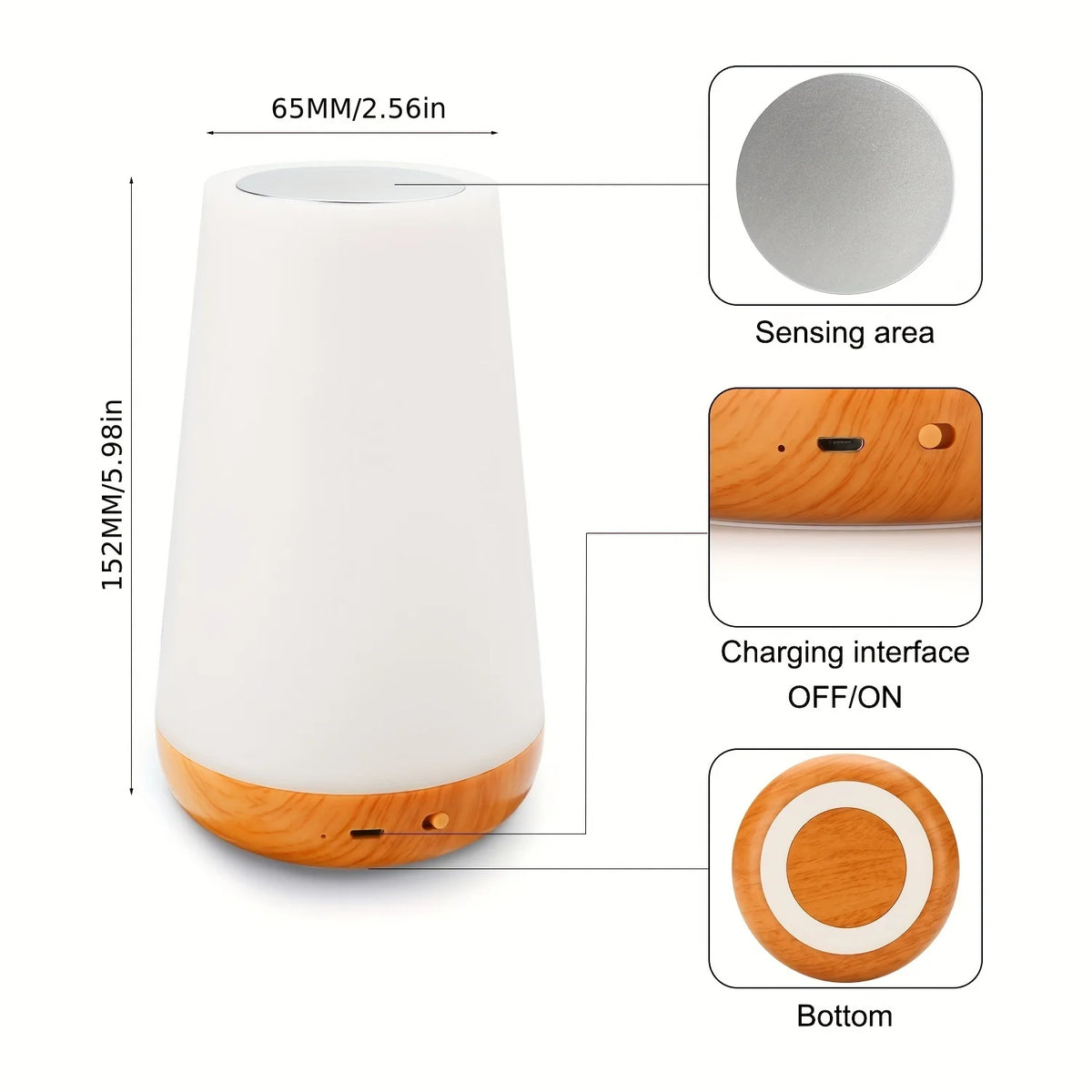The Mama Fix Night Light - Rechargeable Touch Lamp